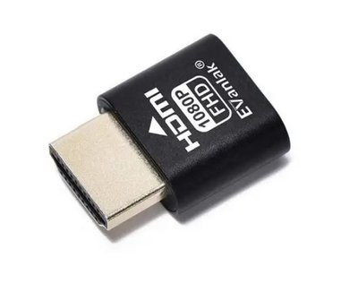 Эмулятор монитора HDMI Заглушка Поддержка до (3840х2160) 4K UHD BLACK 356 фото