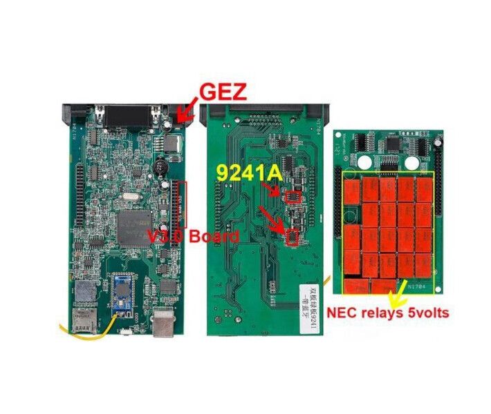 Діагностичний сканер Delphi DS150E V3.0 двоплатний, реле NEC 5V (Зелена плата) 11 фото