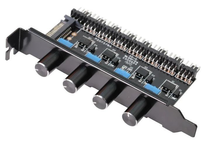 Реобас Lamptron SATA на 8 кулерів 4 pin / 3 pin (в PCI слот) Fan Hub 304 фото