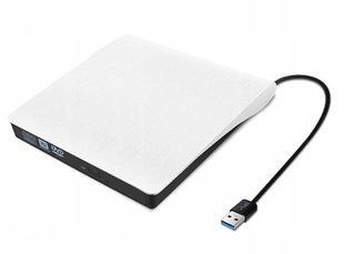 Зовнішній оптичний привід Grand-X DVD&plusmn;RW портативний дисковод USB 3.0 White copy_347 фото