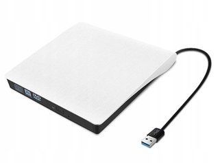 Зовнішній оптичний привід Grand-X DVD&plusmn;RW портативний дисковод USB 3.0 White copy_347 фото