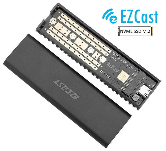 Внешний карман EZCast S8000 М.2 NVMe PCIe на Type-C (Серый) 470 фото