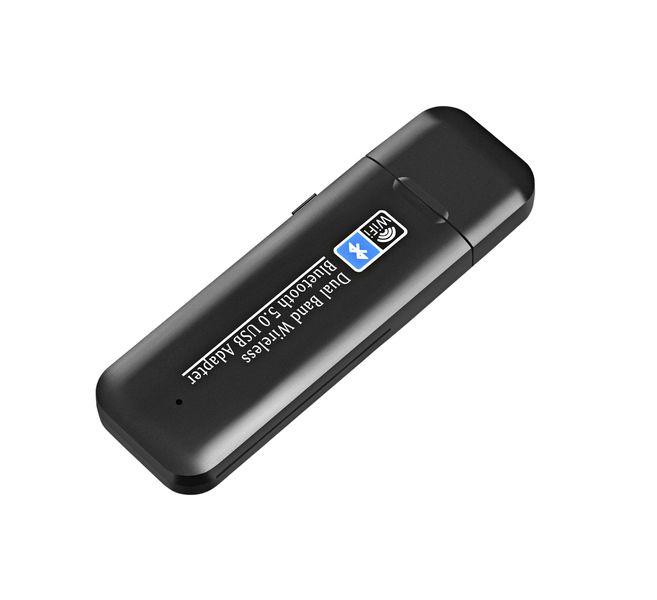 Двохдіапазонний Wi-Fi/Bluetooth USB3.0-адаптер 1300М Bluetooth 5.0 Black 515 фото