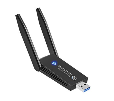 Двохдіапазонний Wi-Fi USB 3.0 адаптер 2.4/5GHz AC1300М Black 516 фото