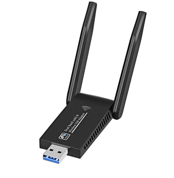 Двухдиапазонный Wi-Fi USB 3.0 адаптер 2.4/5GHz AC1300М Black 516 фото