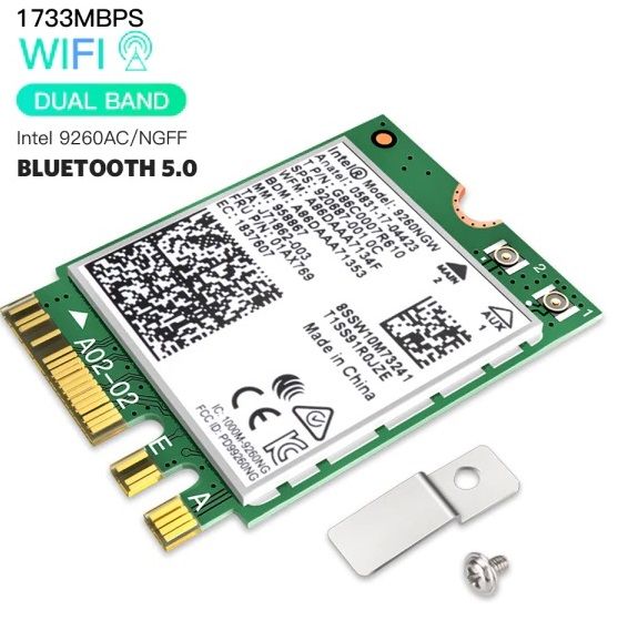 Сетевая карта Wi-Fi Intel 9260AC 2.4/5G 1,73 Gbps Bluetooth 5.1 423 фото