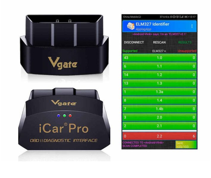 Діагностичний сканер Vgate iCar Pro Bluetooth (Android, IOS) 226 фото