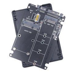 Універсальний адаптер під диски M.2 SATA/NGFF та mSATA to SATA3 (NFHK) У корпусі 2.5" 486 фото