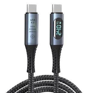 Кабель USB-С 4.0 Thunderbolt 3/4 PD з дисплеєм, швидка зарядка до 240W, 8K 60Ghz, швидкість 40Gbps (З чіпом E-mark) 480 фото